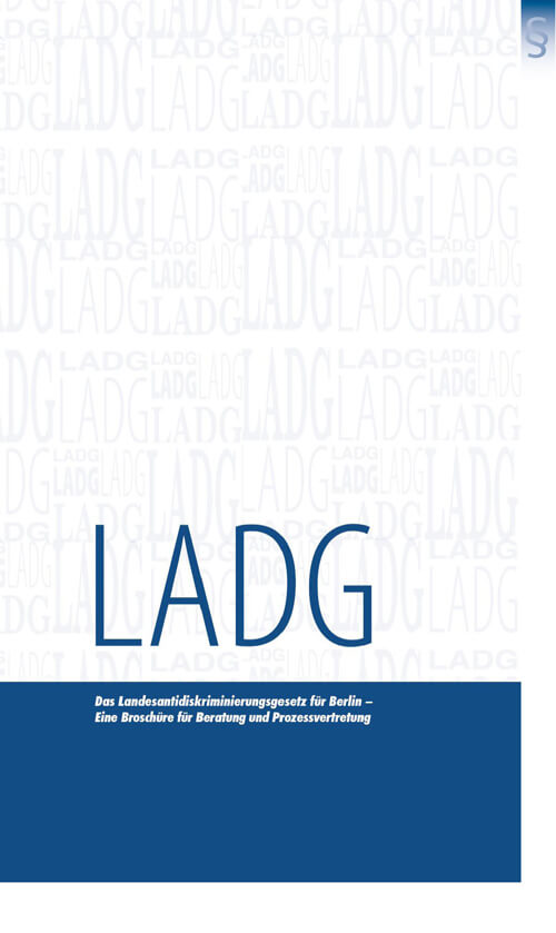 Das Landesantidiskriminierungsgesetz für Berlin – eine Broschüre für Beratung und Prozessvertretung (Titelbild)