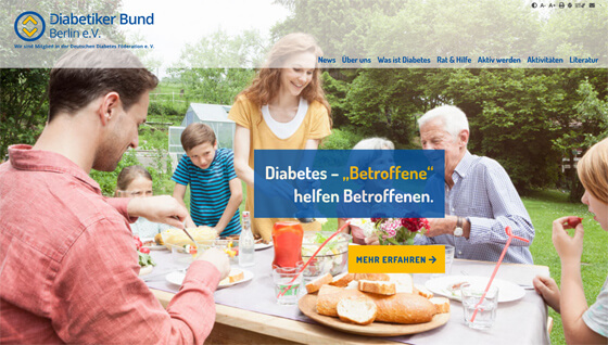 Screenshot Diabetiker Bund Berlin e. V. 
